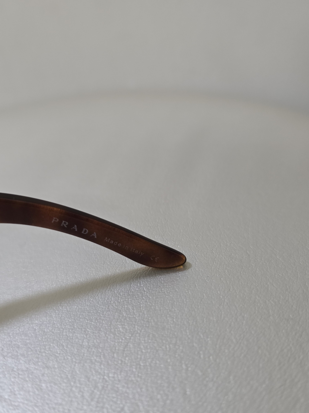 Prada Vintage Tortoiseshell Temple Tip Sunglasses Brown